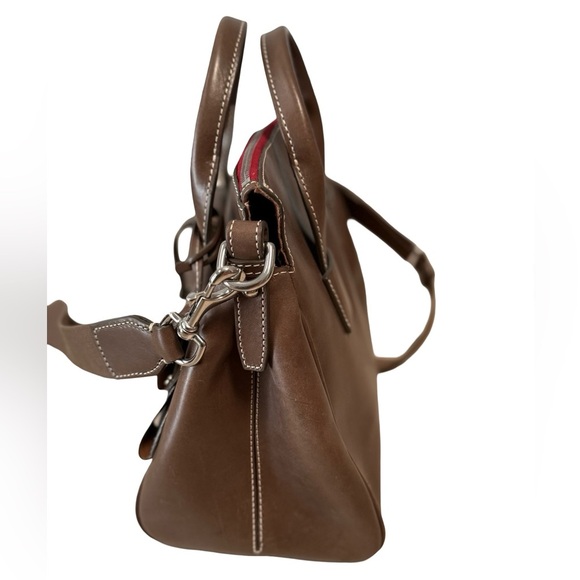 Dooney & Bourke Toscana Brown Leather Satchel Bag - Picture 6 of 16